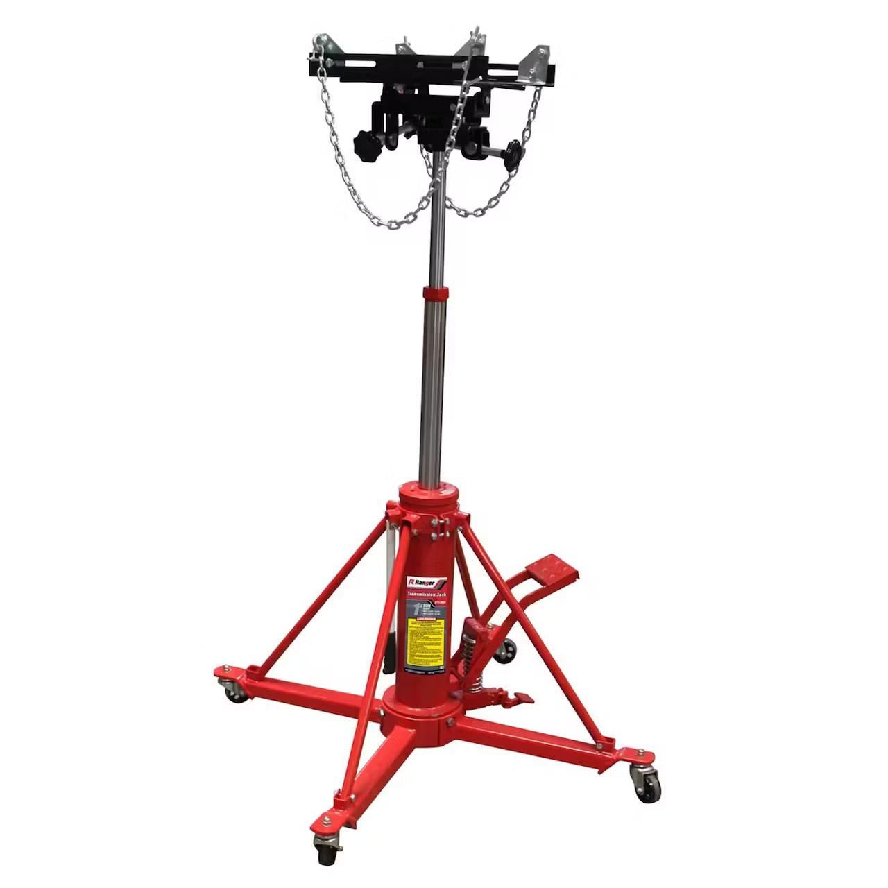 This rugged heavyduty transmission jack